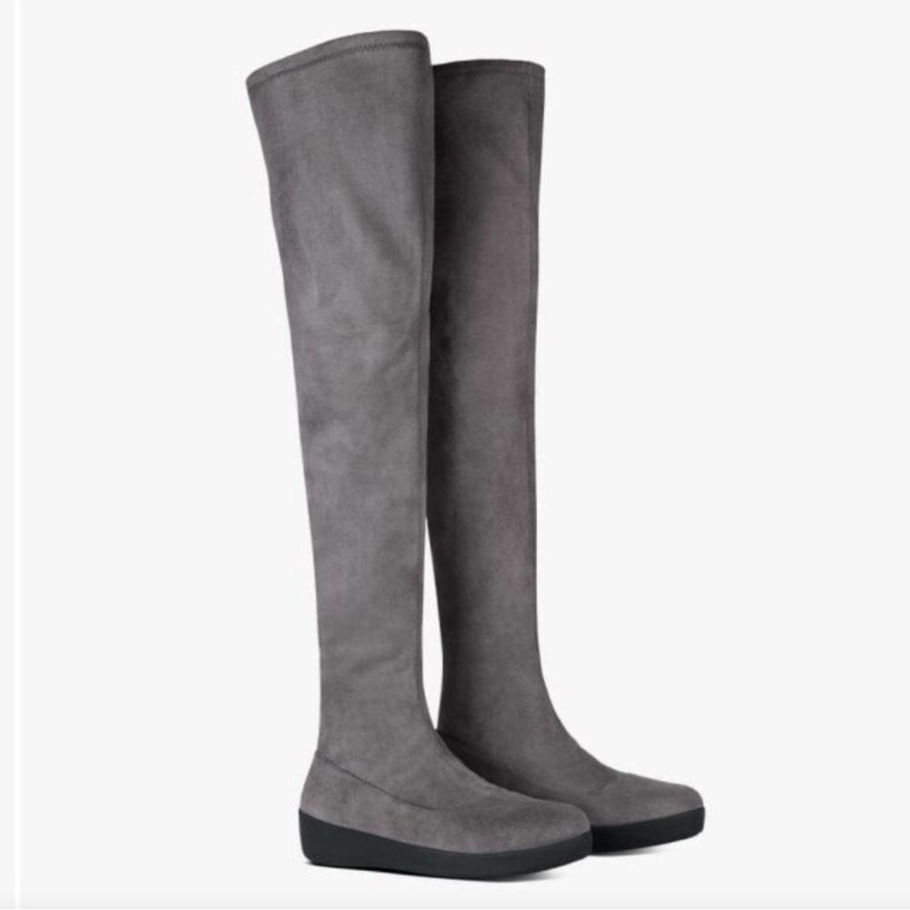 FitFlop Alice Steel Grey Over The Knee Boots